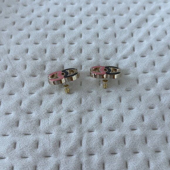 AUTHENTIC CHANEL EARRINGS STUDS CC - Picture 5 of 7
